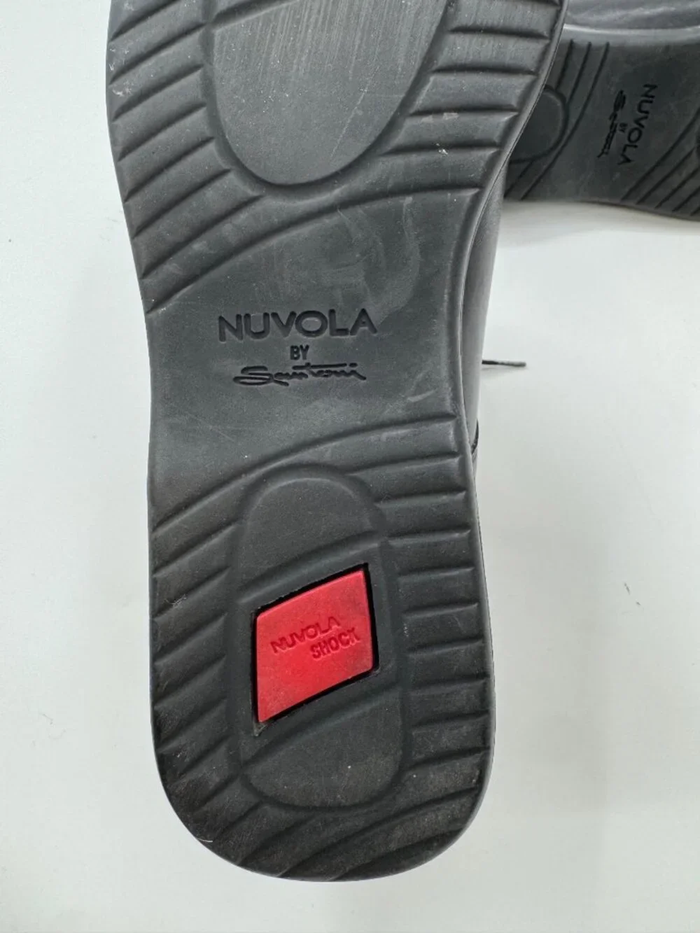 Nuvola By Santoni Mens Black Leather Lace-Up Dress Shoes Size 11 D